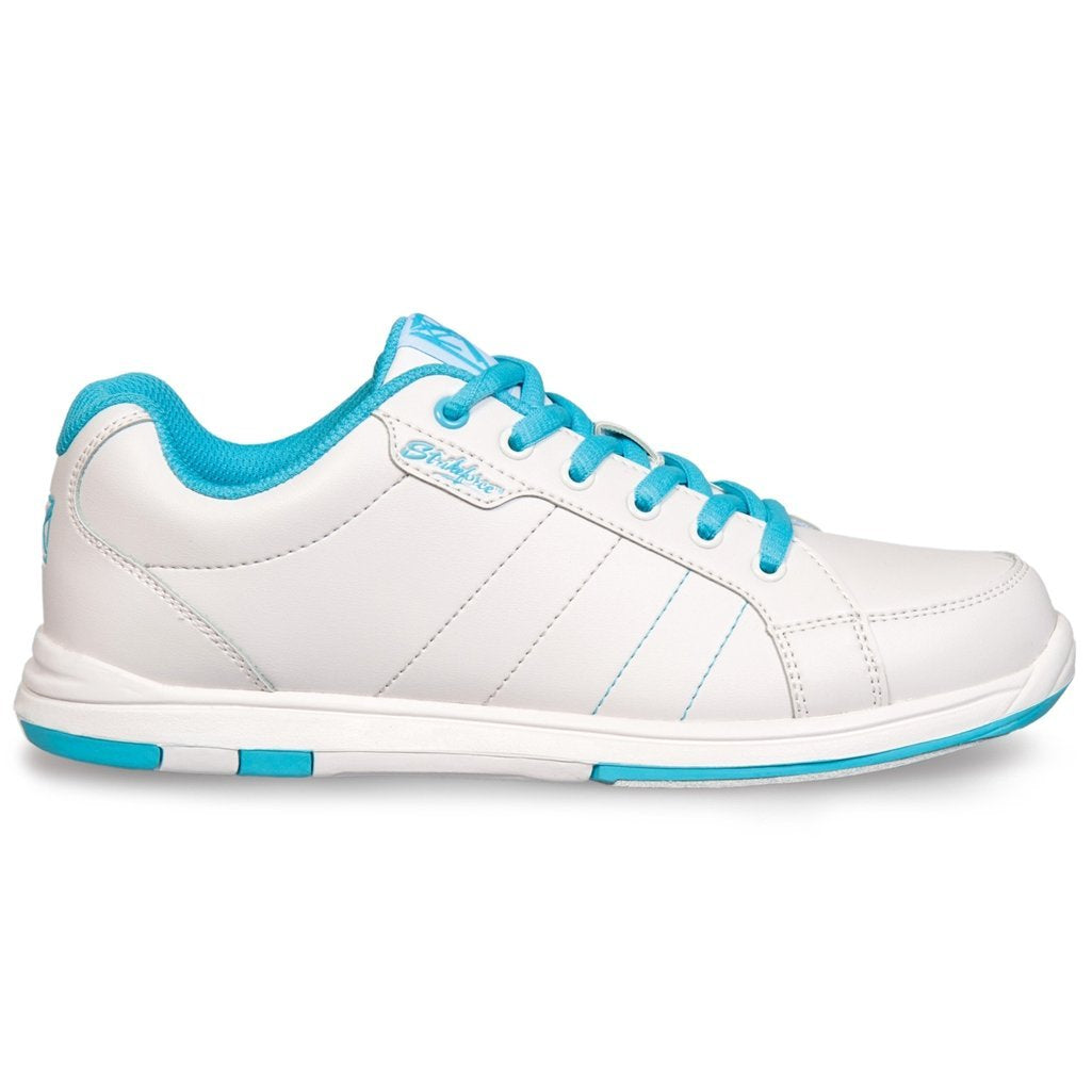 KR Strikeforce Satin White/Aqua Womens Bowling Shoe