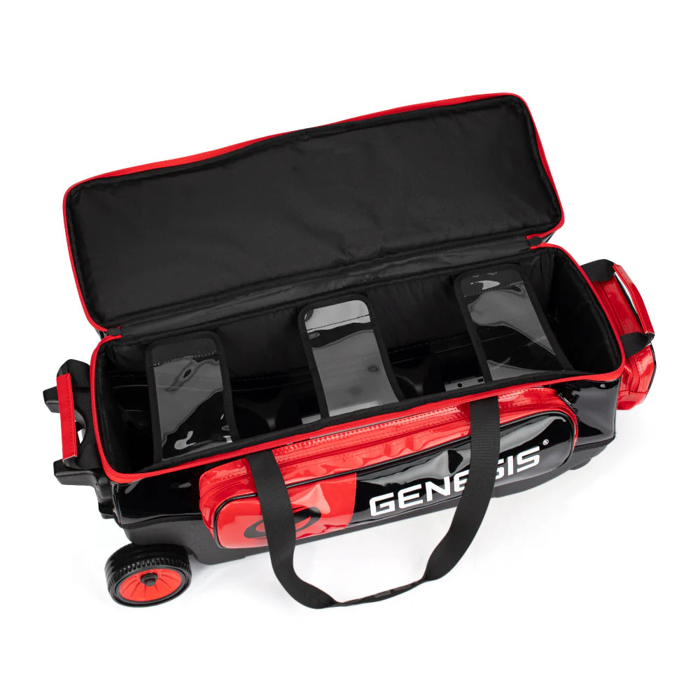 Genesis Sleek Gloss Triple Roller - Black/Red