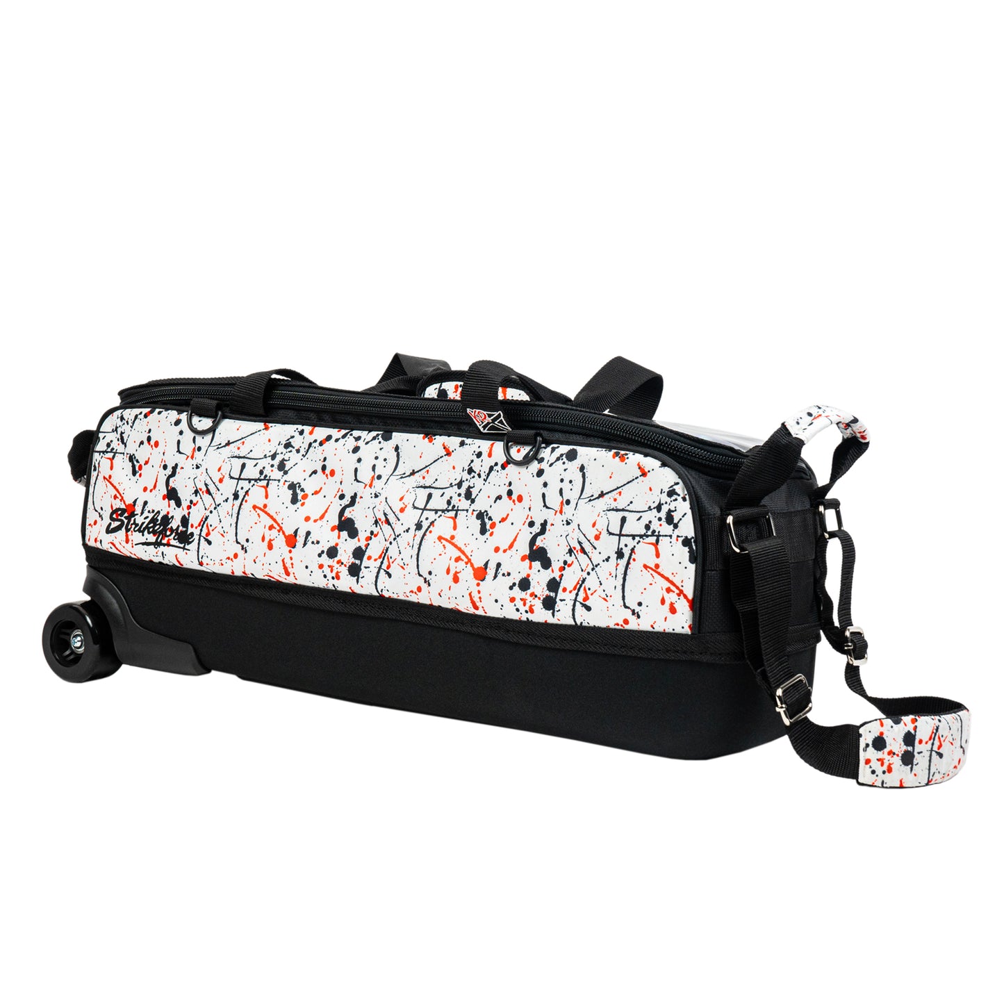 KR Fast White/Black/Red Splash Slim Triple Tote