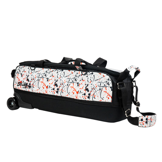 KR Fast White/Black/Red Splash Slim Triple Tote