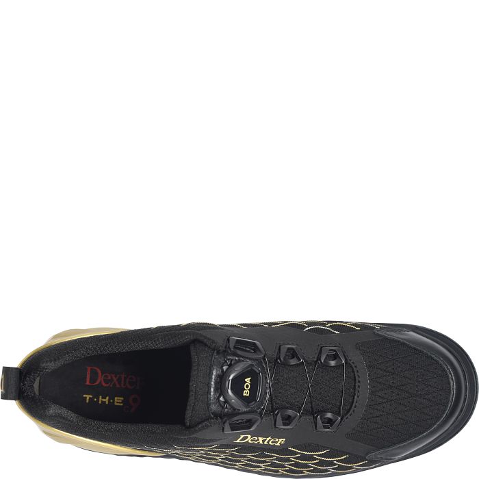 Dexter T.H.E. C9 Knit BOA Black/Gold Men's Bowling Shoes
