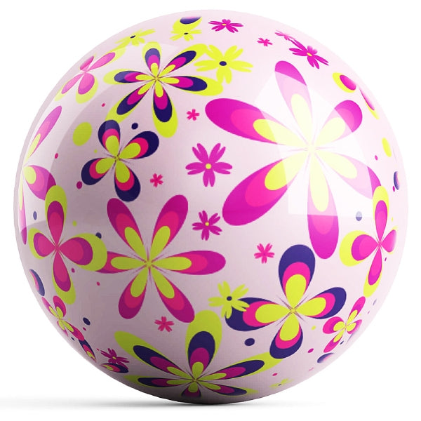 Colorful Flowers by Valentina Georgieva OTB Bowling Ball