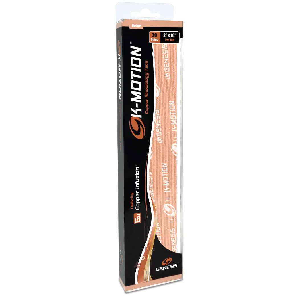 Genesis K-Motion Pre-Cut Premium Copper Kinesiology Tape