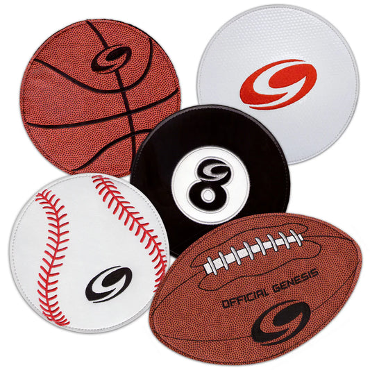 Genesis Pure Pad Sports Themed Buffalo Leather Ball Wipe Pad