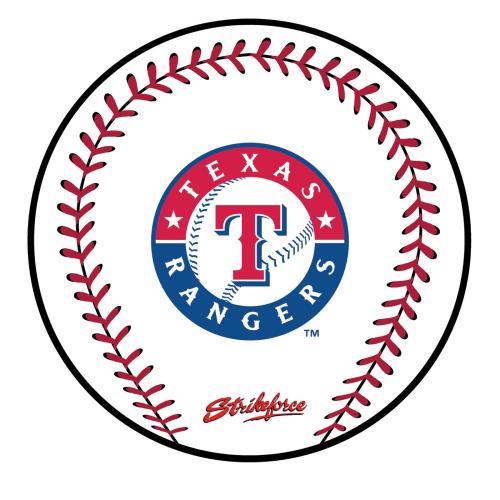 KR Strikeforce - MLB Round Rubber Shammy - Texas Rangers