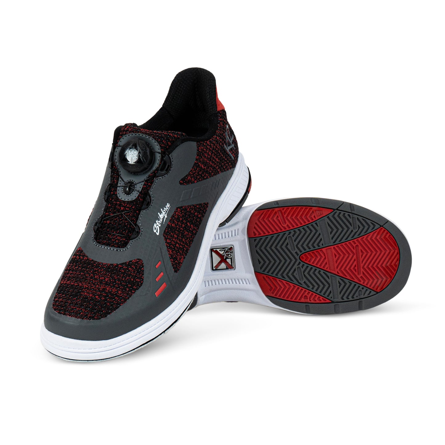KR Strikeforce Jet FT Black/Grey/Red Right Handed Mens Bowling Shoe