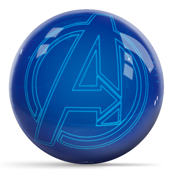 Marvel - Avengers Blue Logo OTB Bowling Ball