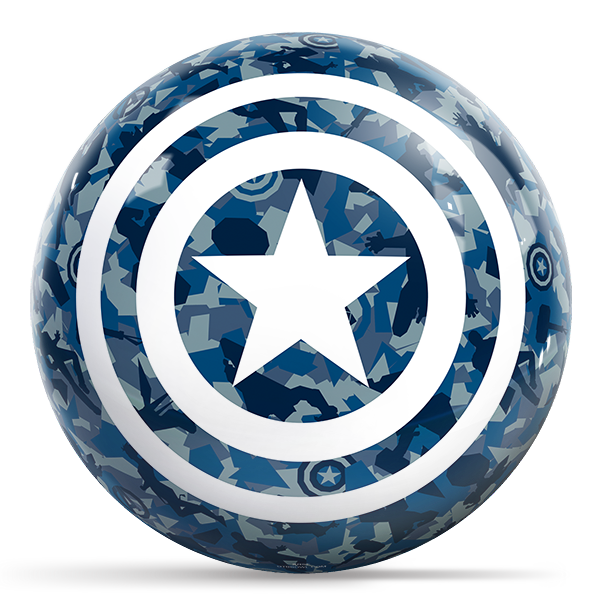 Marvel - Avengers Captain America Camo Shield OTB Bowling Ball