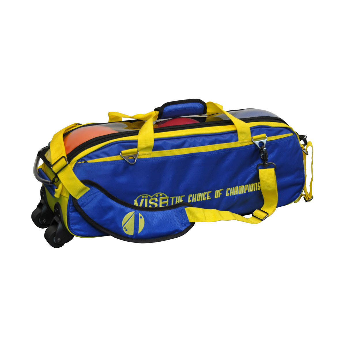 Vise 3-Ball Tote Clear Top - Blue / Yellow