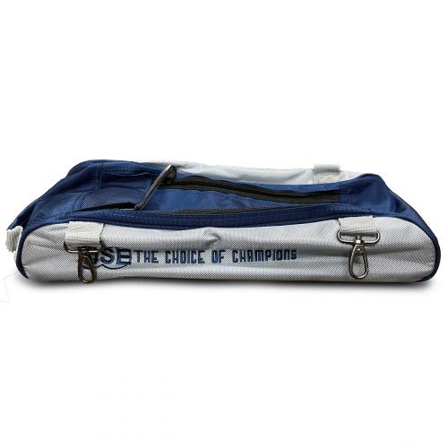 VISE Shoe Compartment Navy/Silver | 3-Ball Tote Roller