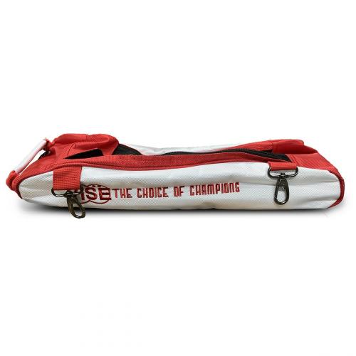 VISE Shoe Compartment White/Red | 3-Ball Tote Roller