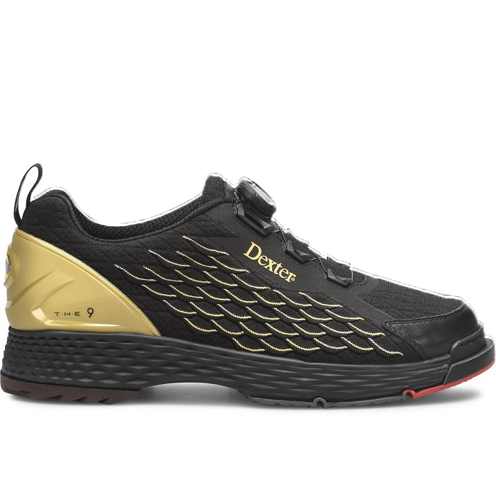 Dexter T.H.E. C9 Knit BOA Black/Gold Men's Bowling Shoes