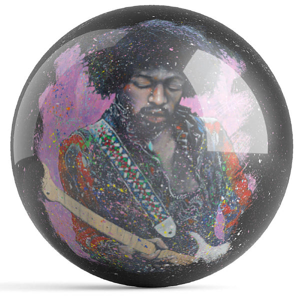Jimi Hendrix by Get Down Art OTB Bowling Ball