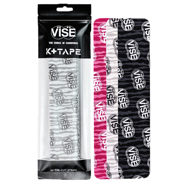 VISE K+ Tape 20 Pre-Cut Strips | Kinesio Therapeutic Tape