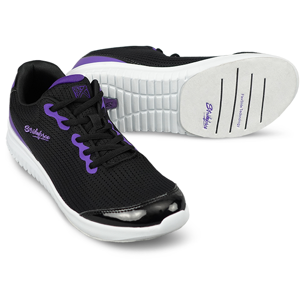 KR Strikeforce Glitz Black/Purple Womens Bowling Shoes