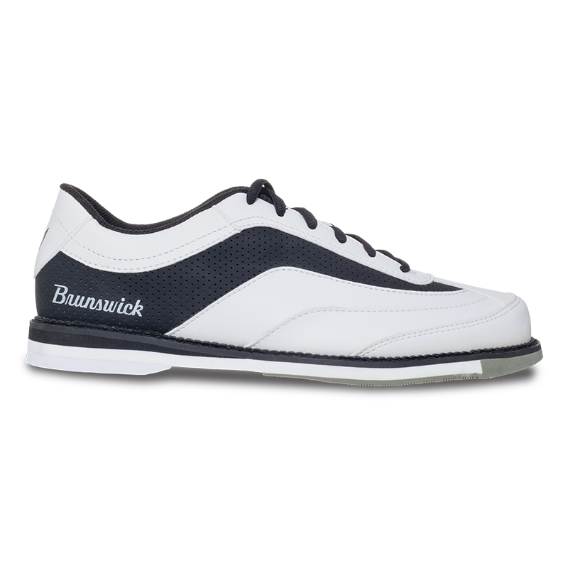 Brunswick Mens Rampage White Black Right Hand Bowling Shoes