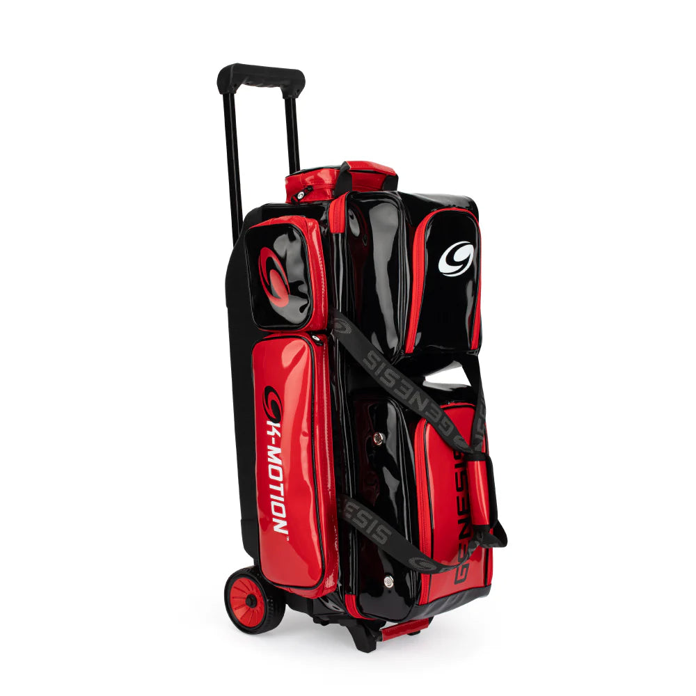 Genesis Sleek Gloss Triple Roller - Black/Red