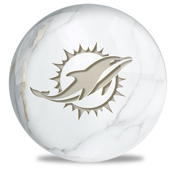 NFL - Miami Dolphins OTB Marble Bowling Ball