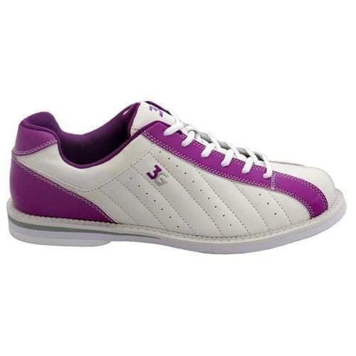3G Kicks White/Purple Womens Bowling Shoe