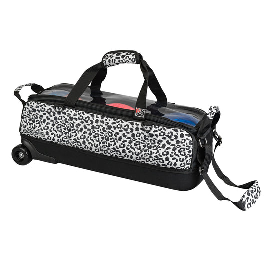 KR Fast White Leopard Slim Triple Tote