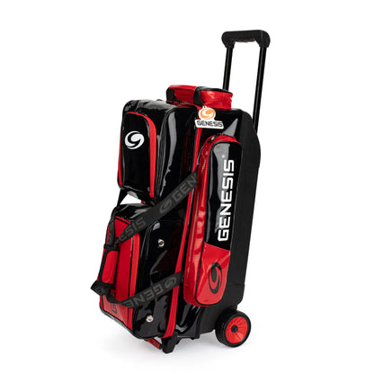 Genesis Sleek Gloss Triple Roller - Black/Red
