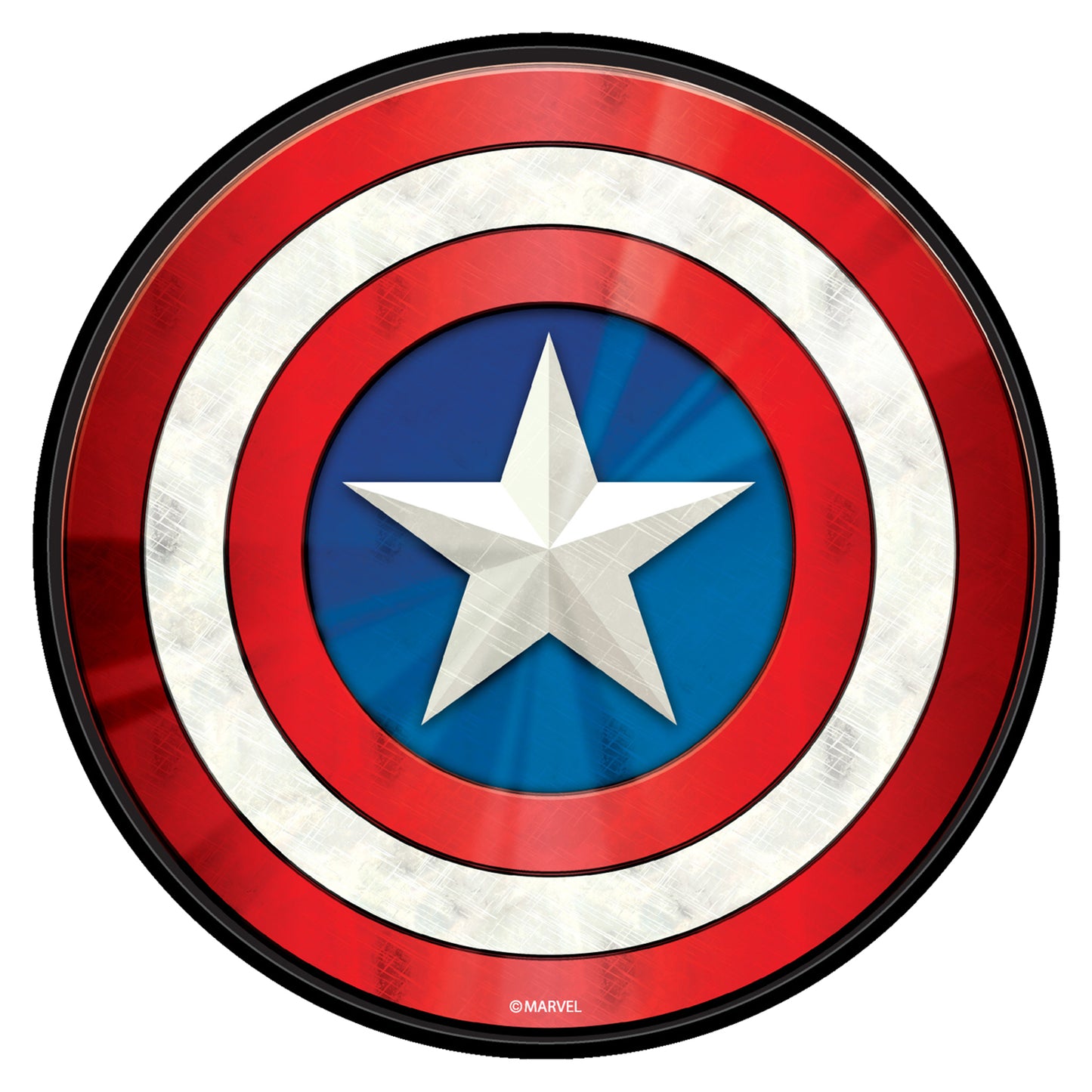 KR Strikeforce Marvel Captain America Shield Round Shammy Leather Pad