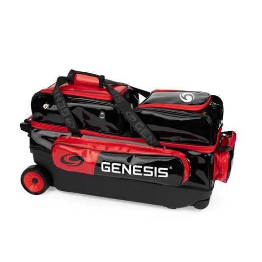 Genesis Sleek Gloss Triple Roller - Black/Red