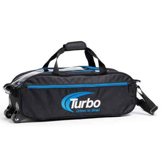 Turbo Pursuit Slim Triple Tote Black/Blue