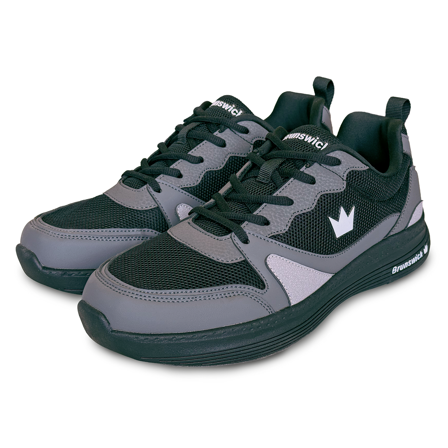 Brunswick Outback Black/Grey Mens Universal Bowling Shoes