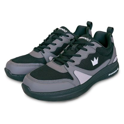 Brunswick Outback Black/Grey Mens Universal Bowling Shoes