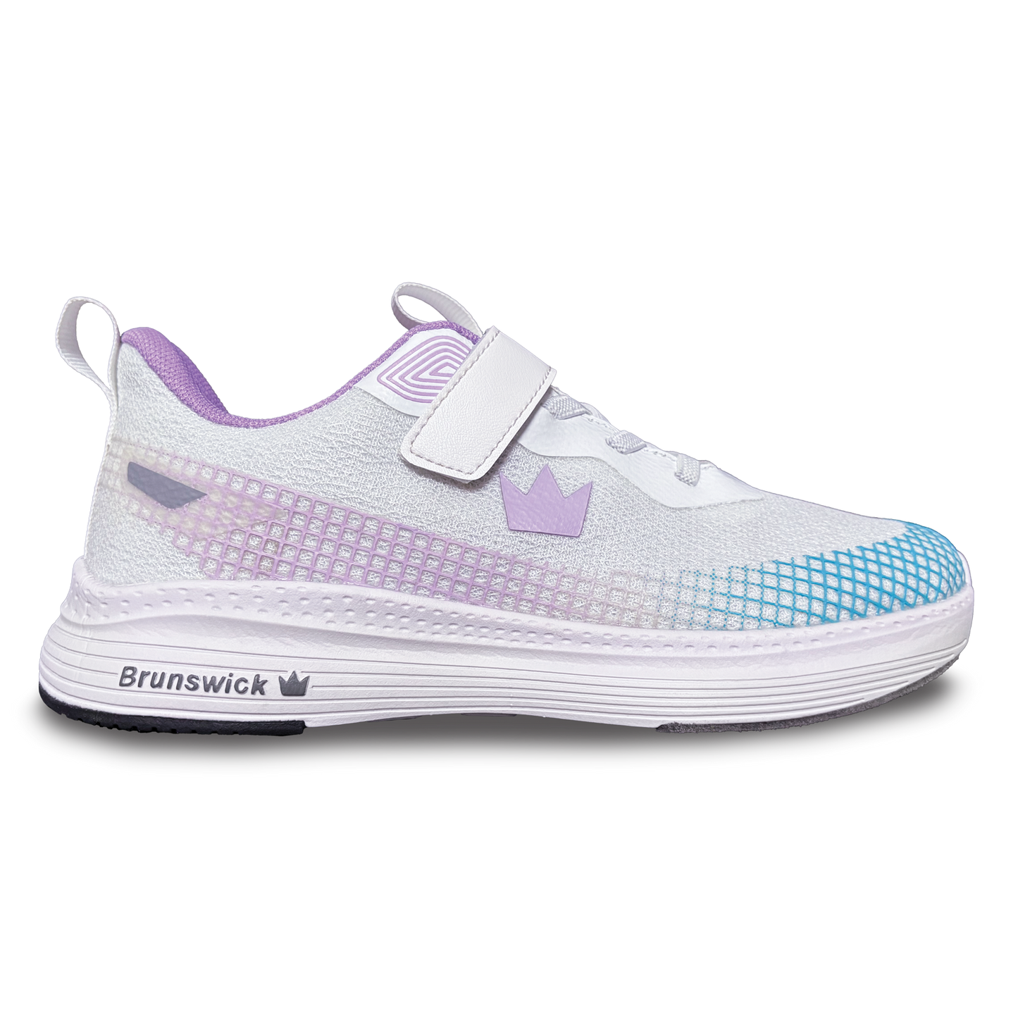 Brunswick Strike Zone White/Teal Youth Universal Bowling Shoes