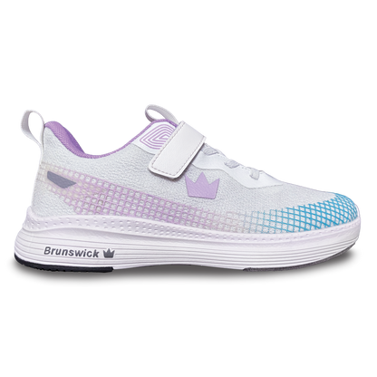 Brunswick Strike Zone White/Teal Youth Universal Bowling Shoes