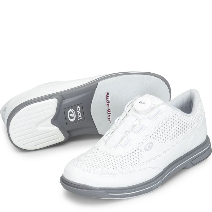 Dexter Turbo BOA White Mens Bowling Shoes