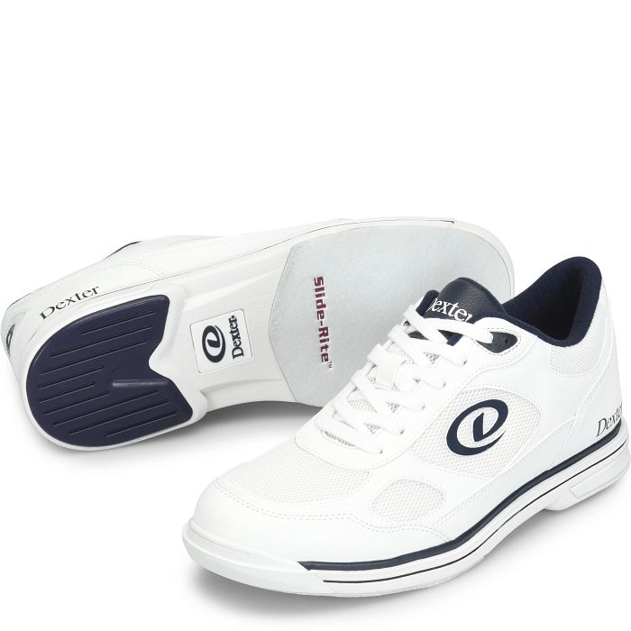 Dexter Randy White/Navy Mens Bowling Shoes