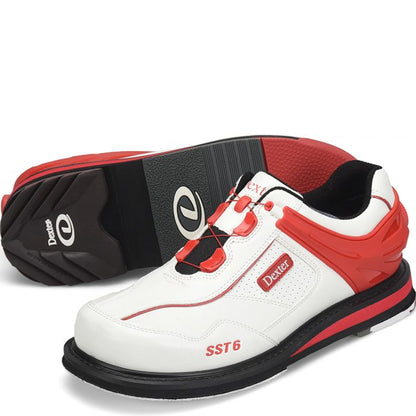 Dexter SST 6 Hybrid BOA White/Red Mens Bowling Shoe