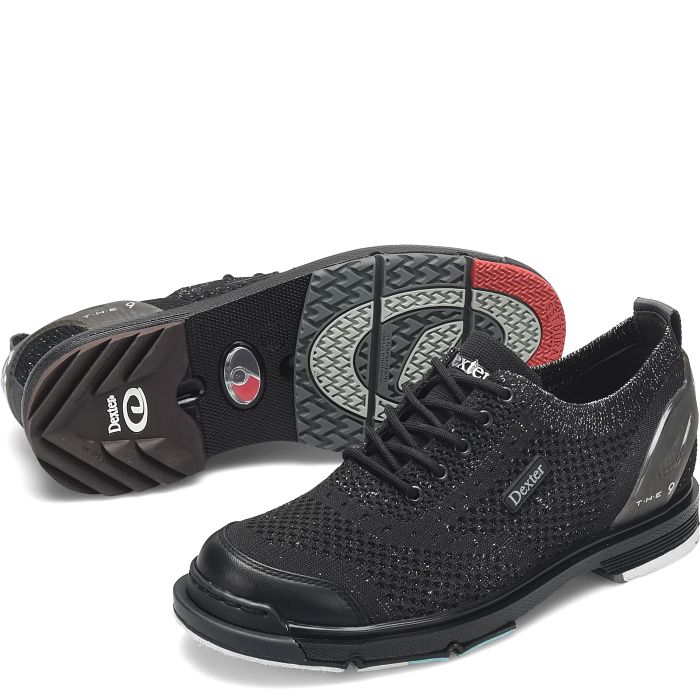 Dexter Women's THE 9 Knit ST Black Silver Bowling Shoes +