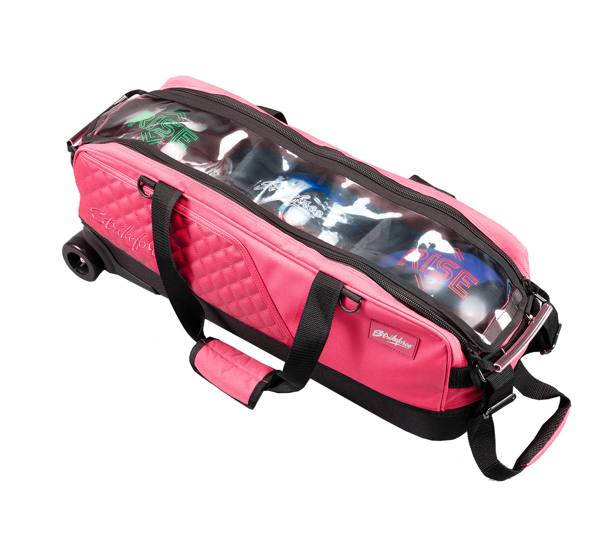 KR Fast Diamond Limited Edition Pink Slim Triple Tote w/ Shoe Pouch