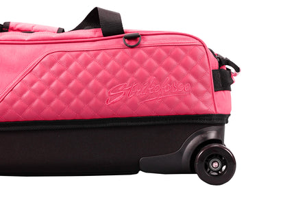 KR Fast Diamond Limited Edition Pink Slim Triple Tote w/ Shoe Pouch