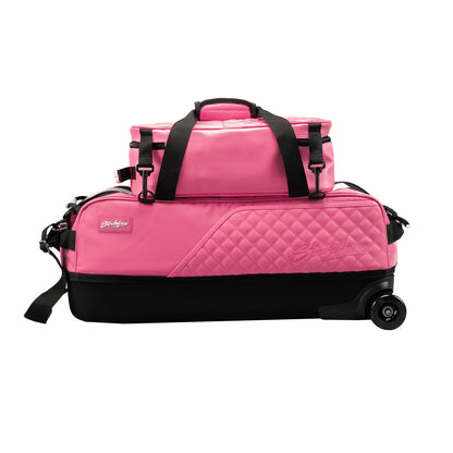 KR Fast Diamond Limited Edition Pink Slim Triple Tote w/ Shoe Pouch