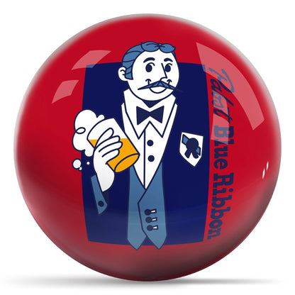 Pabst Blue Ribbon Man With a Beer - OTB Bowling Ball