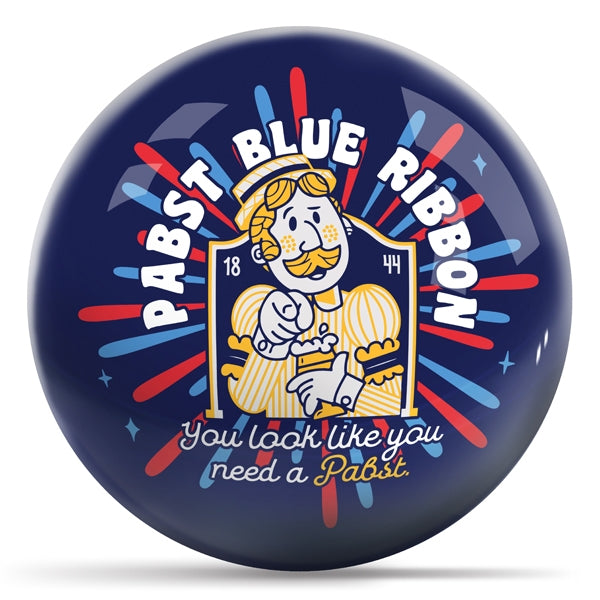 Pabst Blue Ribbon Need a Pabst? - OTB Bowling Ball