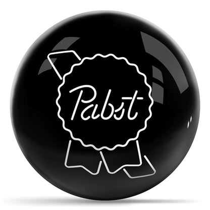 Pabst Blue Ribbon Logo - Black OTB Bowling Ball