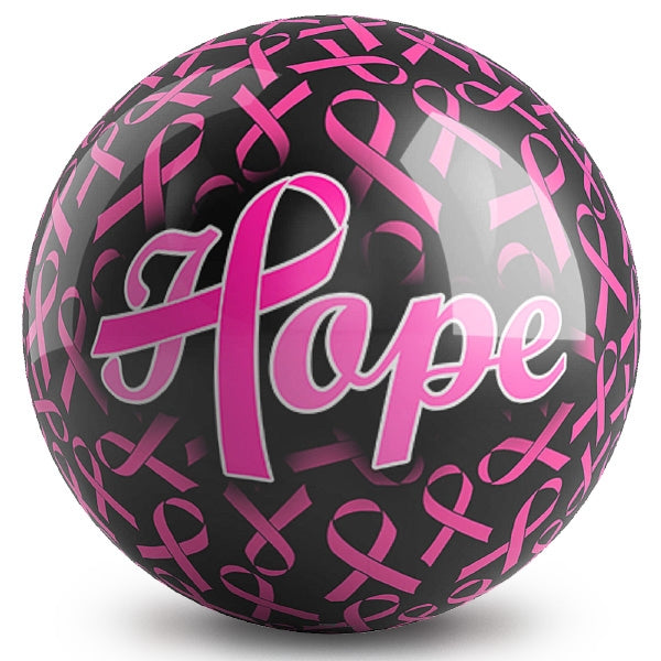 Pink Ribbons Hope Cause OTB Bowling Ball