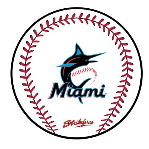 KR Strikeforce - MLB Round Rubber Shammy - Miami Marlins