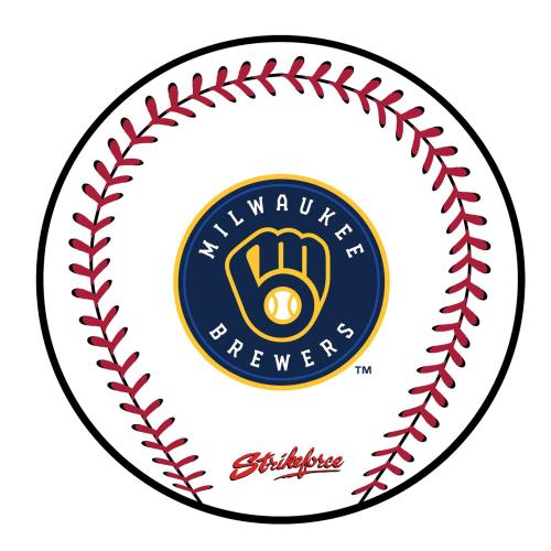 KR Strikeforce - MLB Round Rubber Shammy - Milwaukee Brewers