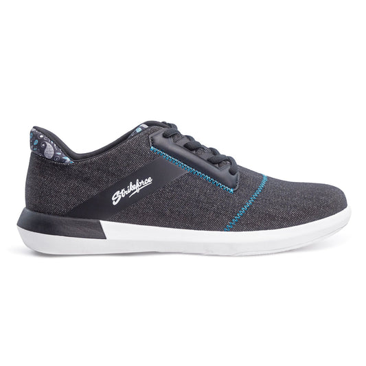 Kr Strikeforce Lux Black/Ocean Blue Women's Bowling Shoes