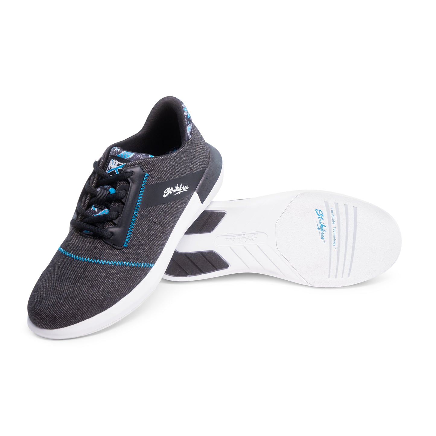 Kr Strikeforce Lux Black/Ocean Blue Women's Bowling Shoes