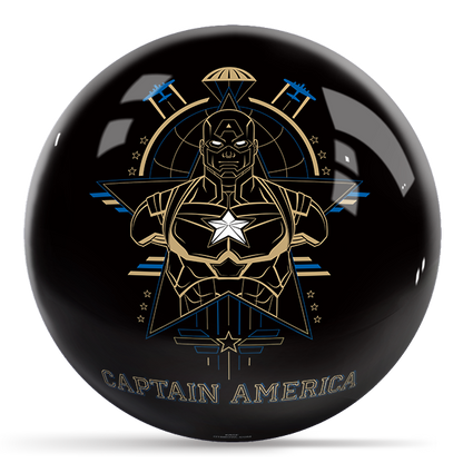 Marvel - Avengers Captain America Logos OTB Bowling Ball
