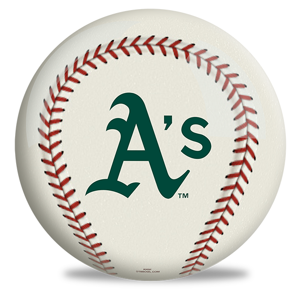 MLB - Oakland Athletics OTB Baseball Bowling Ball