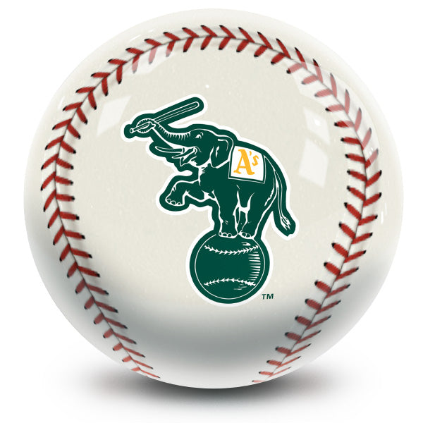 MLB - Oakland Athletics OTB Baseball Bowling Ball